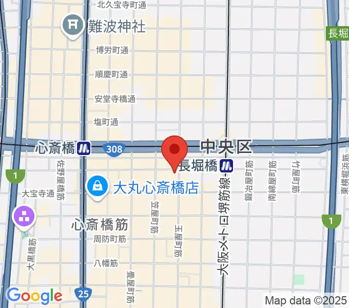 心斎橋CLUB STOMPの地図