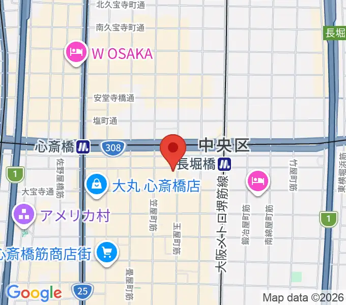 心斎橋CLUB STOMPの地図