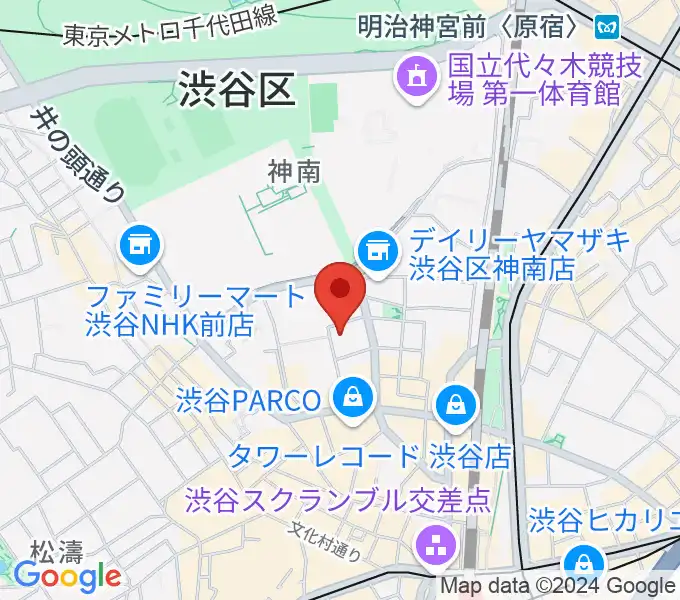 渋谷公園通りBODY&SOULの地図