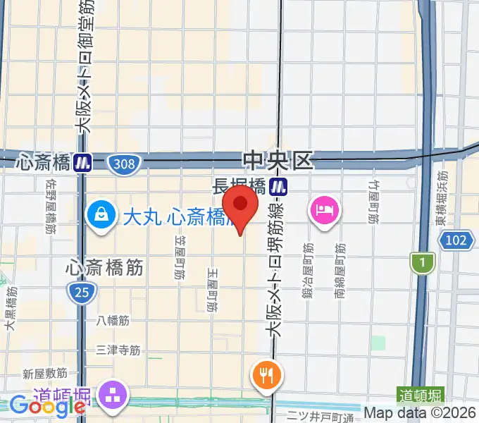 心斎橋FANJの地図