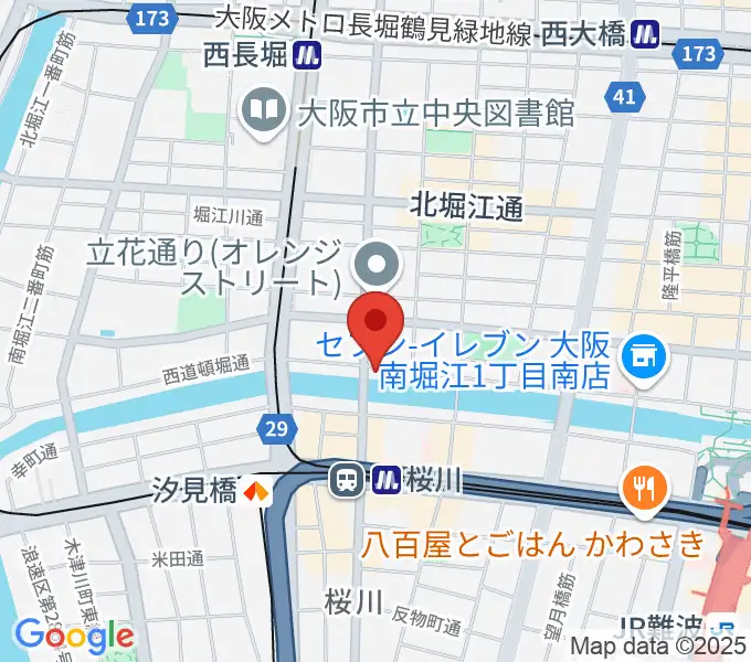 南堀江エンヴァイロメントゼロジーの地図