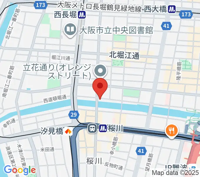 南堀江エンヴァイロメントゼロジーの地図