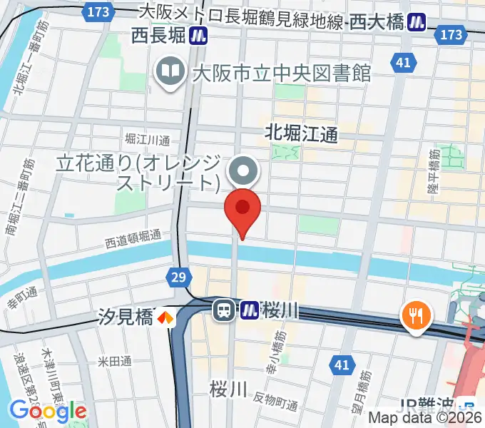 南堀江エンヴァイロメントゼロジーの地図