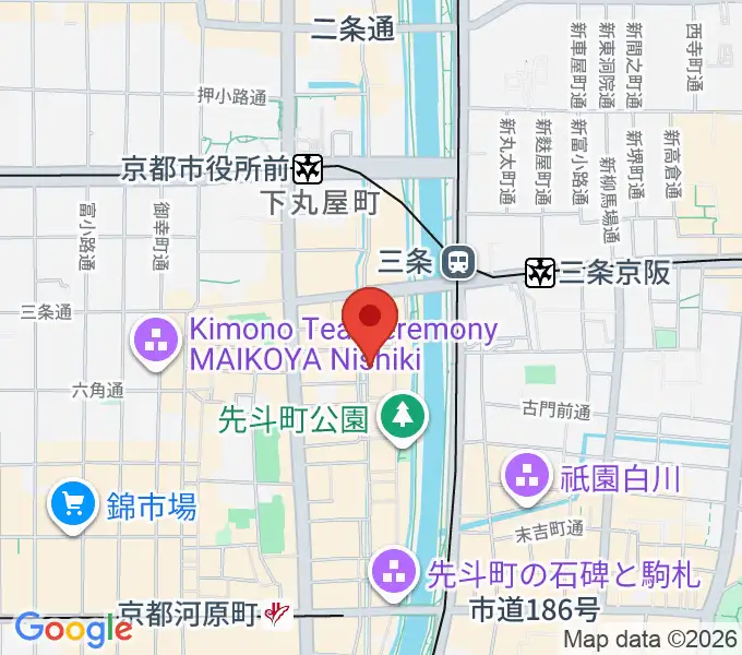 木屋町アバンギルドの地図