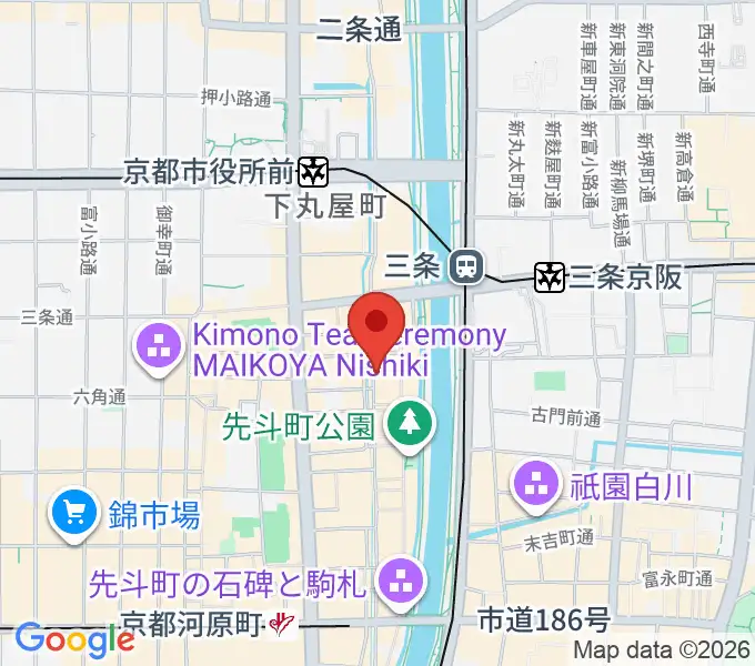 木屋町アバンギルドの地図