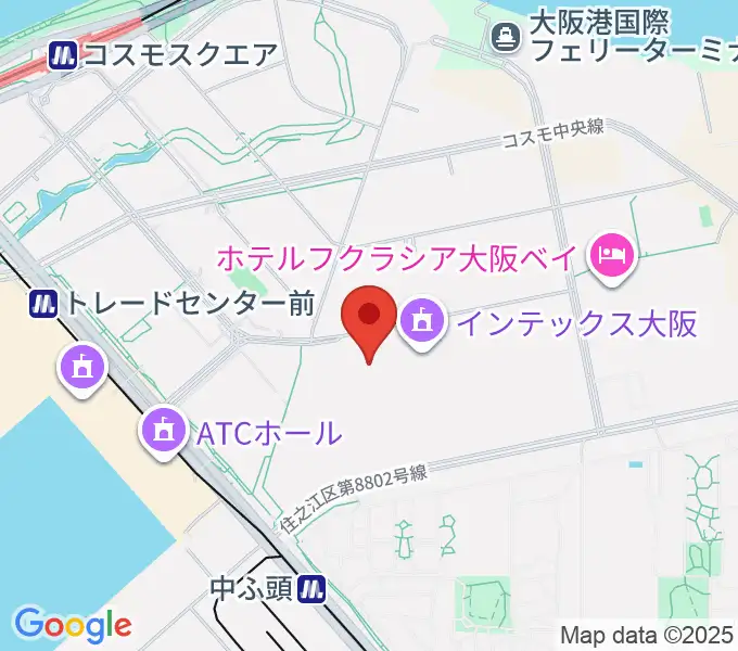 インテックス大阪5号館の地図