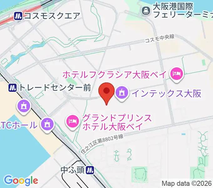 インテックス大阪5号館の地図