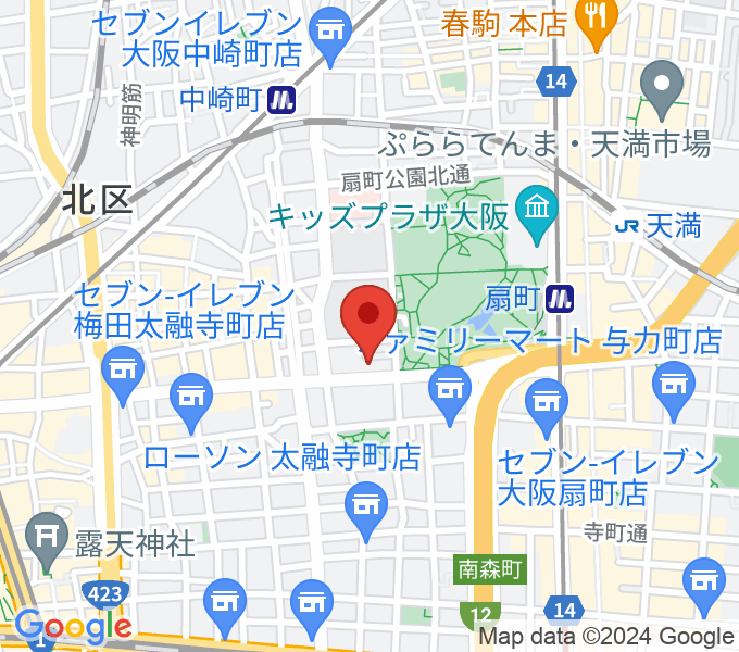 梅田Bodaiju Cafe'（ボダイジュカフェ）の場所