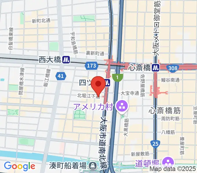 堀江ヒルズパン工場の地図