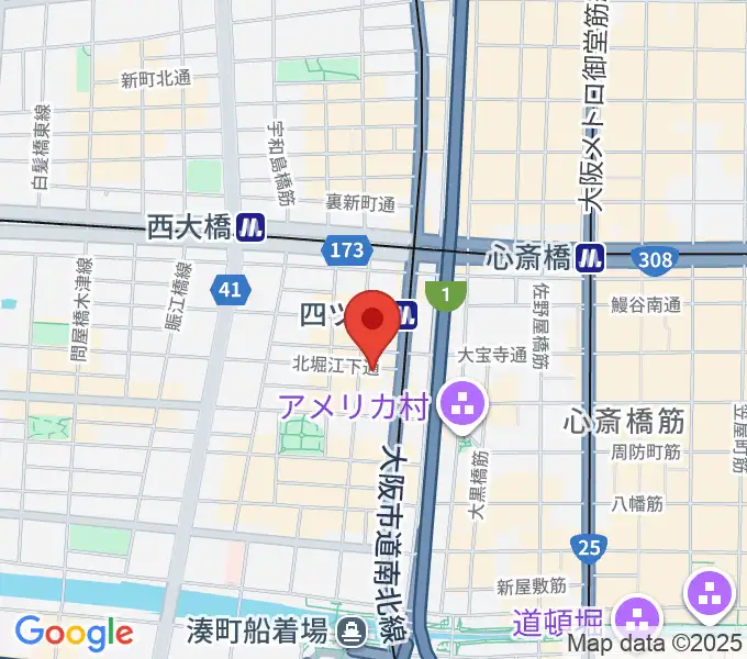 堀江ヒルズパン工場の地図