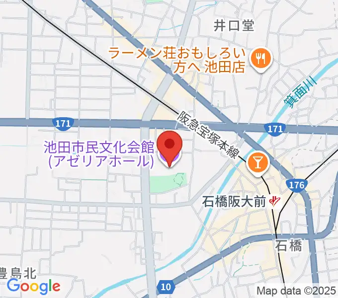 池田市民文化会館の地図