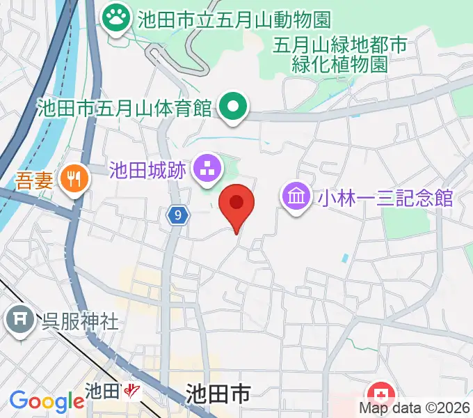 逸翁美術館マグノリアホールの地図