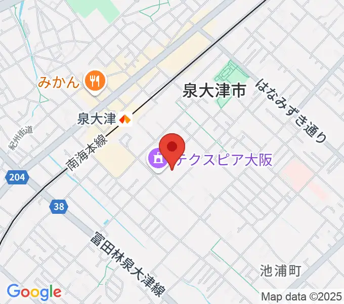 テクスピア大阪の地図
