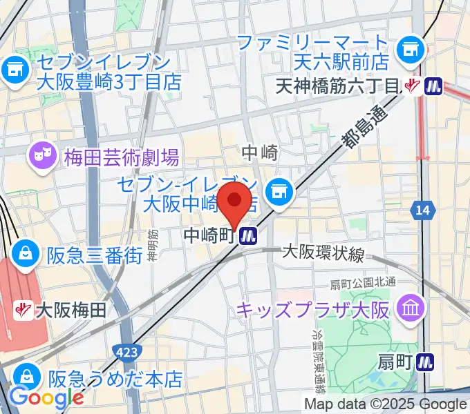 中崎町コモンカフェの地図