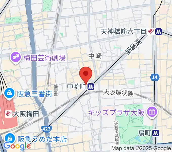 中崎町コモンカフェの地図