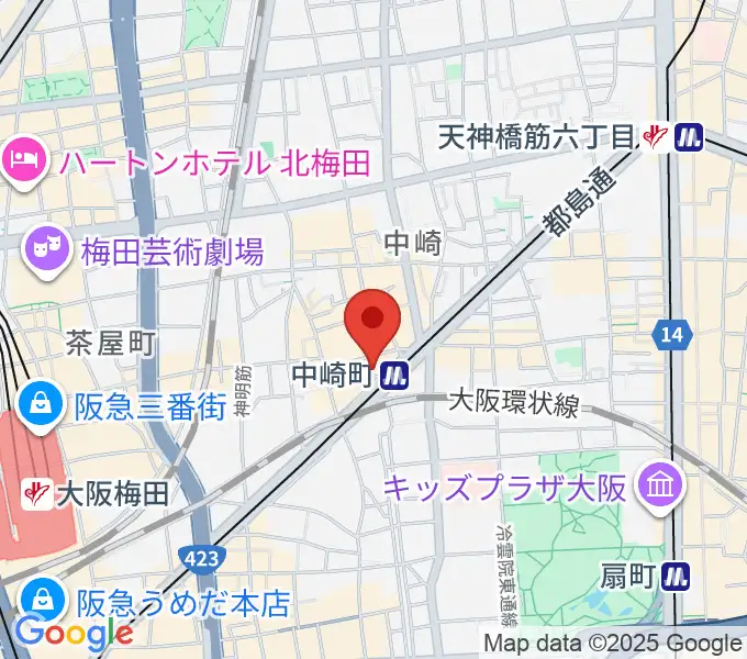中崎町コモンカフェの地図