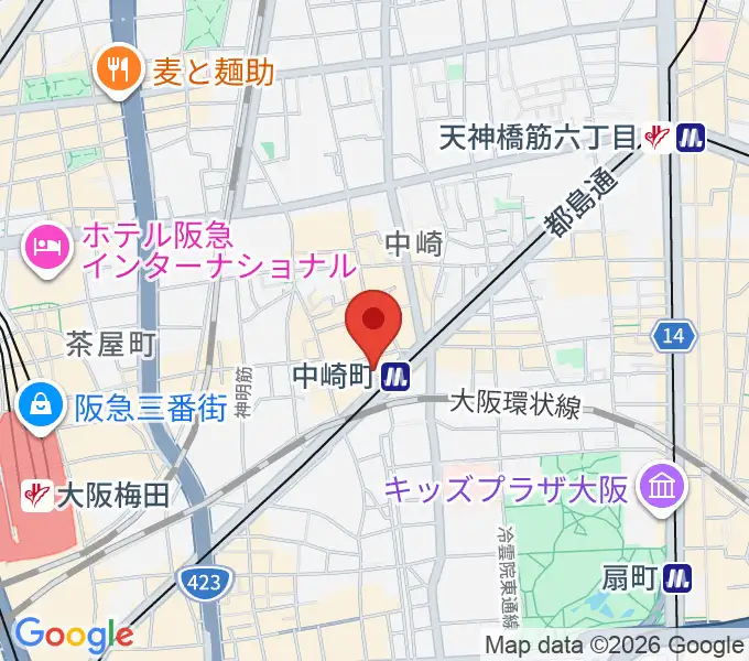 中崎町コモンカフェの地図