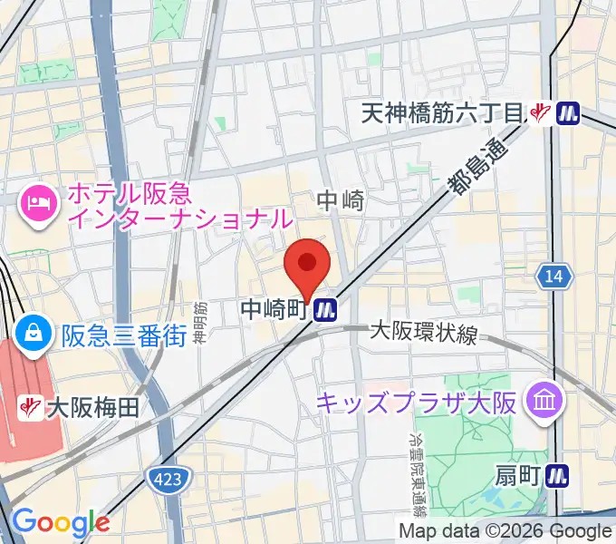 中崎町コモンカフェの地図