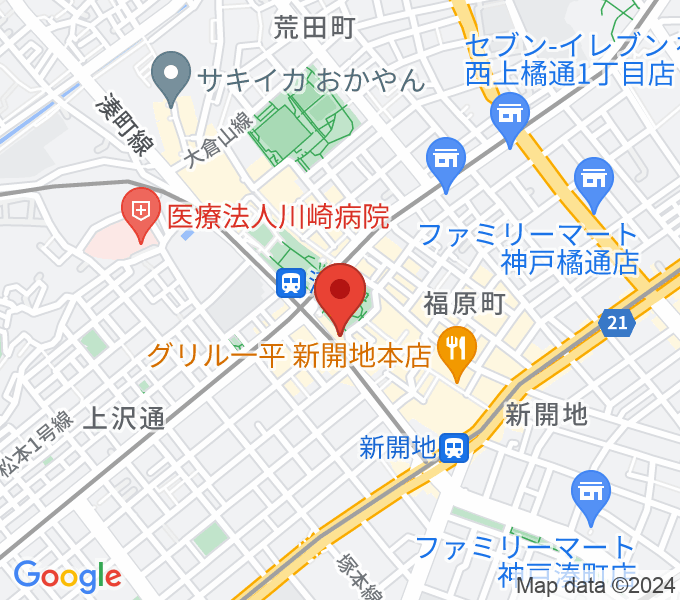 神戸湊川Cafe sunの場所