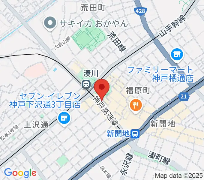湊川Cafe sunの地図