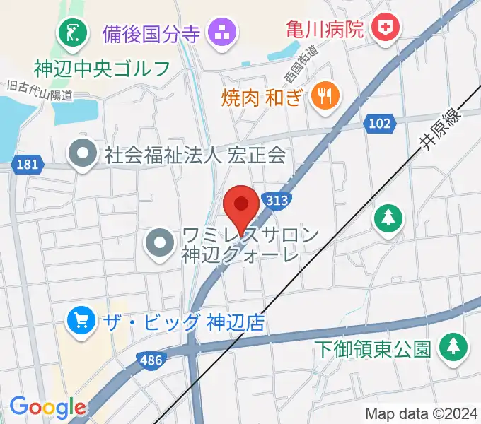 福山ハイダウェイの地図