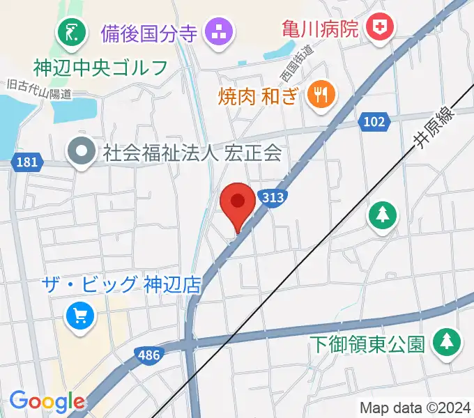 福山ハイダウェイの地図