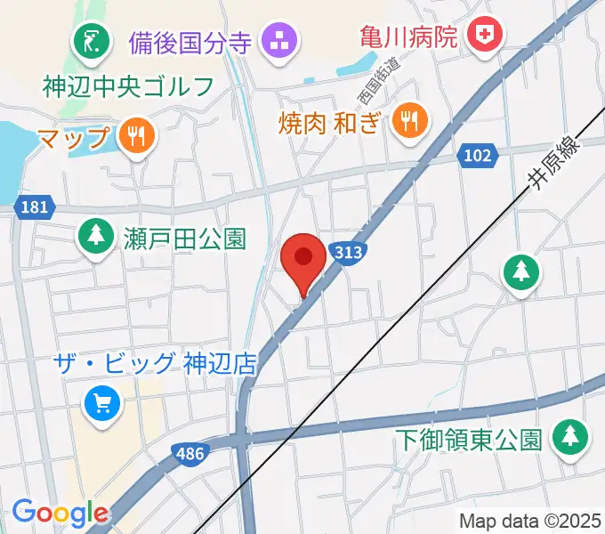 福山ハイダウェイの地図