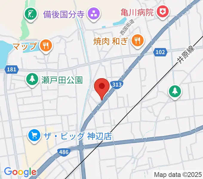 福山ハイダウェイの地図