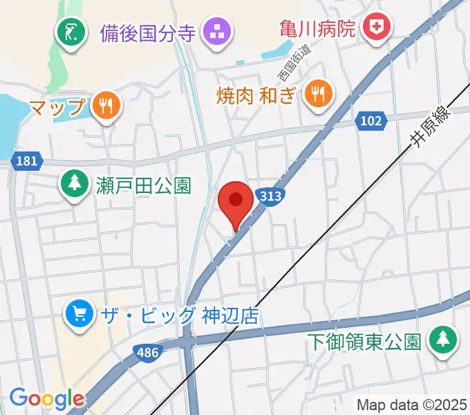 福山ハイダウェイの地図