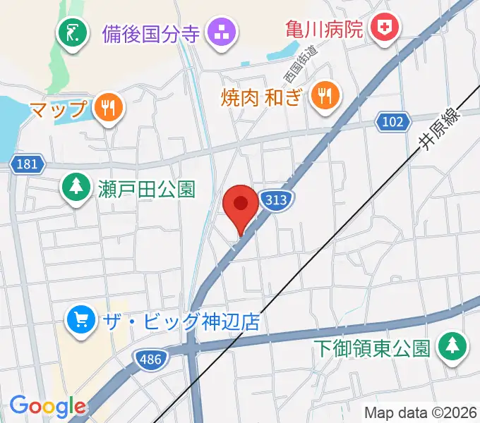 福山ハイダウェイの地図