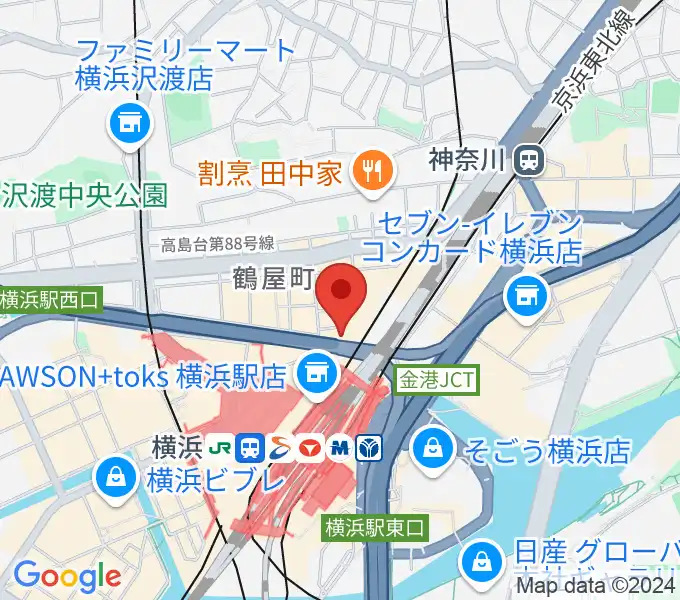 横浜ケントスの地図