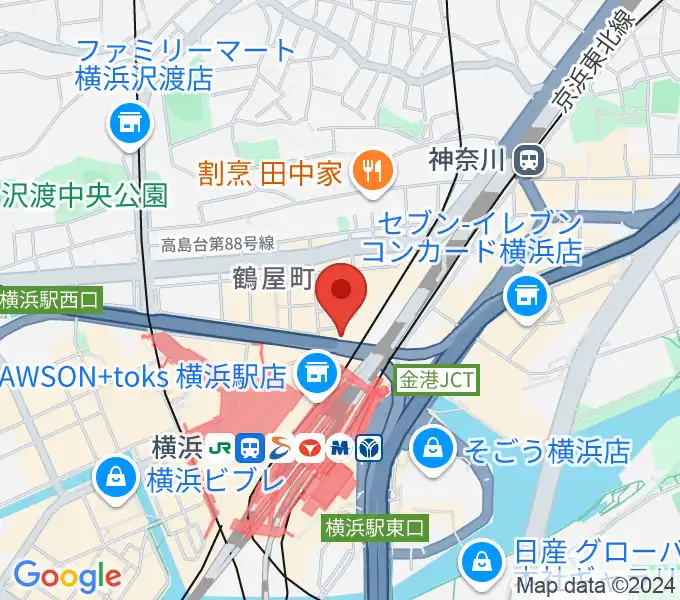 横浜ケントスの地図