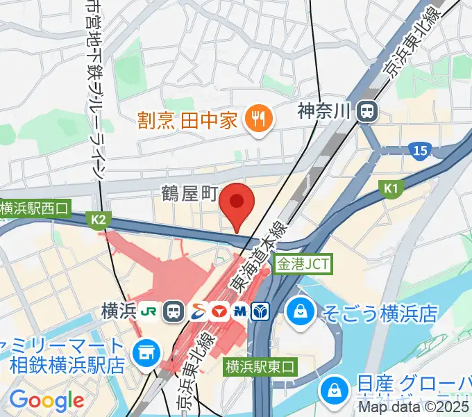 横浜ケントスの地図