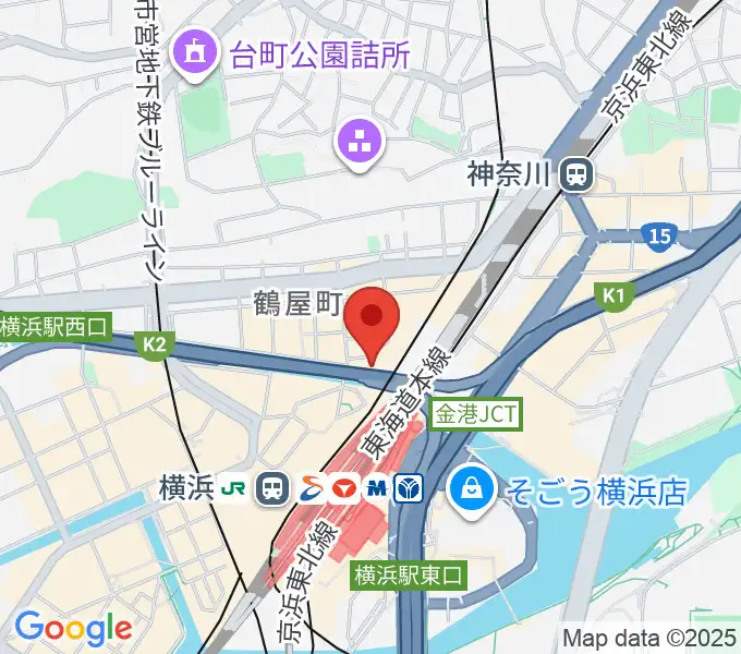 横浜ケントスの地図