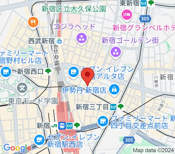 新宿ケントスの地図