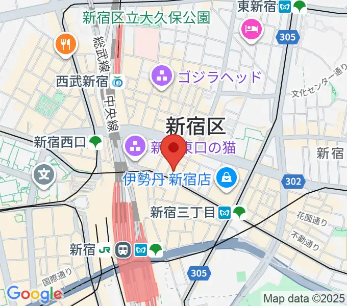 新宿ケントスの地図