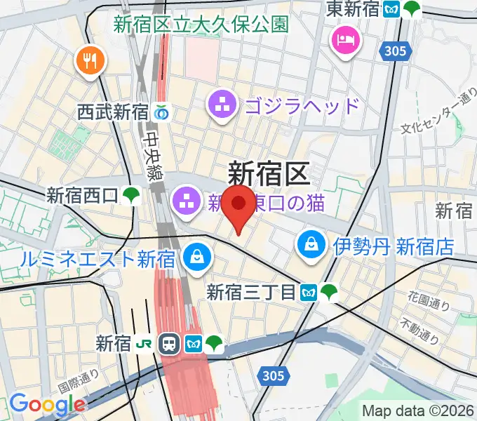 新宿ケントスの地図