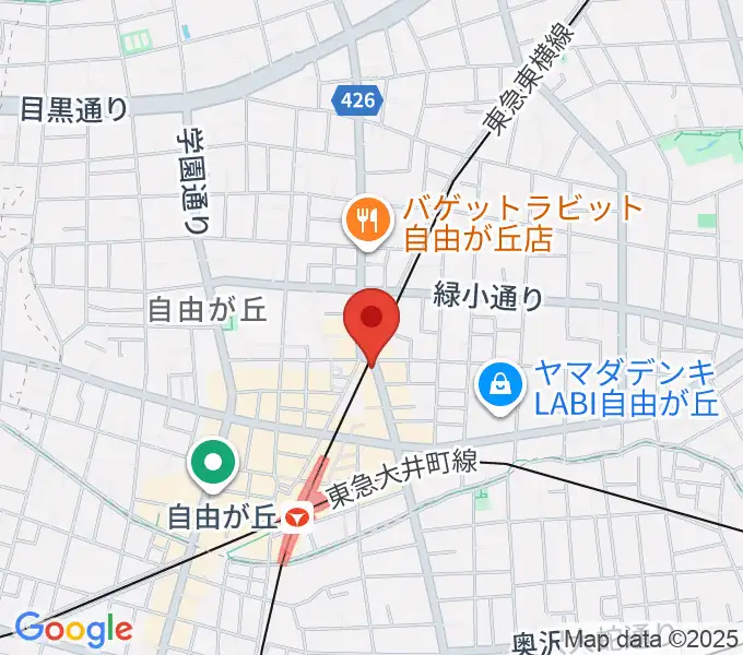 自由ヶ丘ヴァイオリンの地図