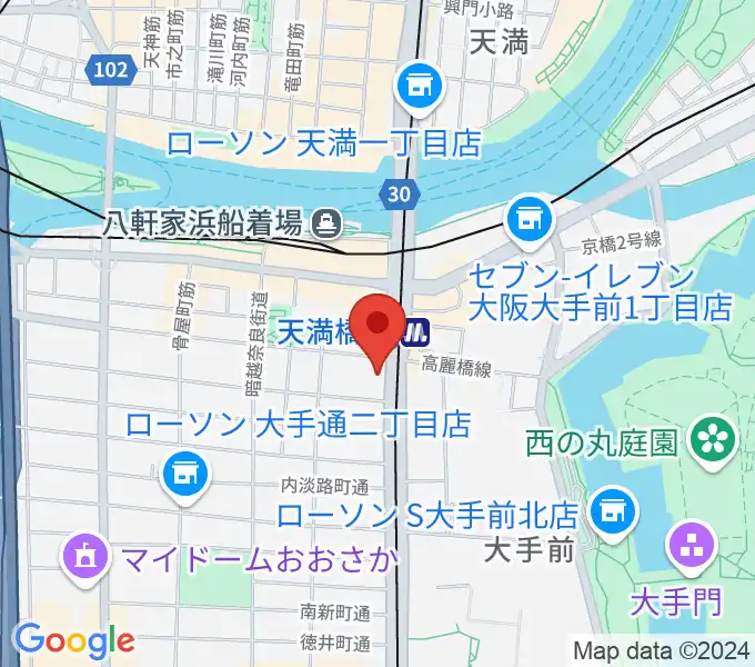 HMS大阪の地図