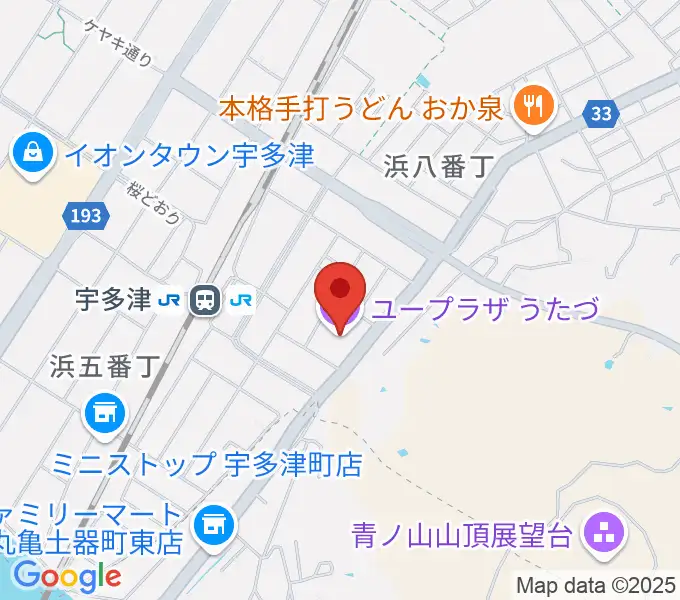 ユープラザうたづの地図