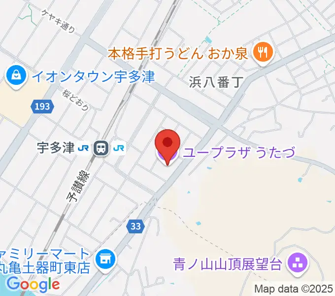 ユープラザうたづの地図