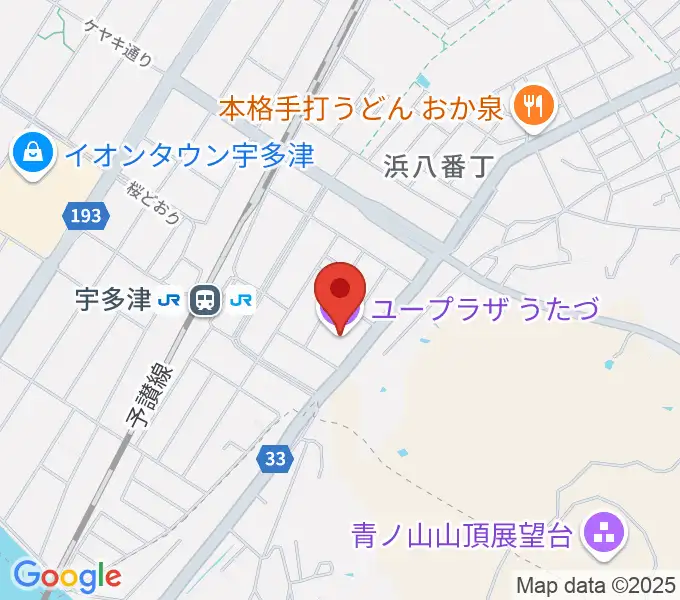ユープラザうたづの地図