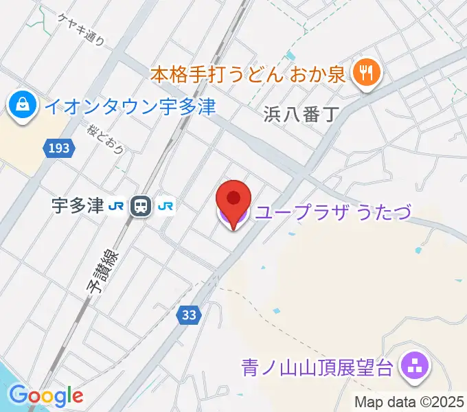 ユープラザうたづの地図