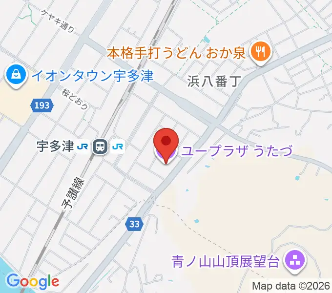 ユープラザうたづの地図