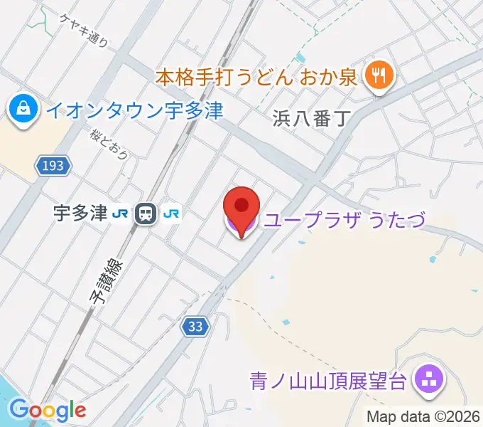 ユープラザうたづの地図