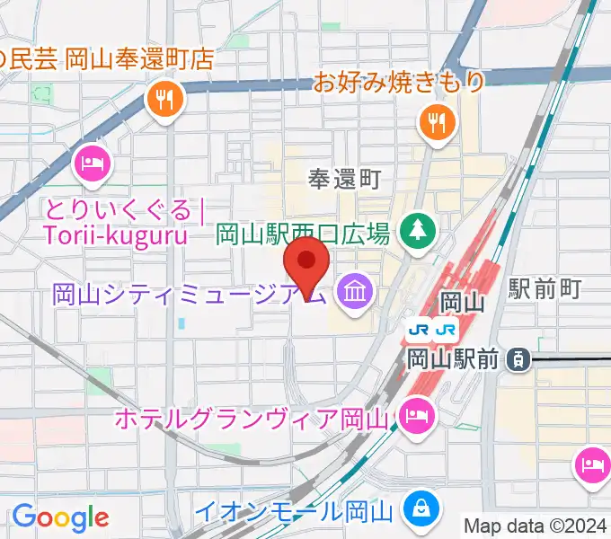 岡山コンベンションセンターの地図