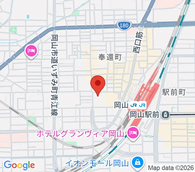 岡山コンベンションセンターの地図