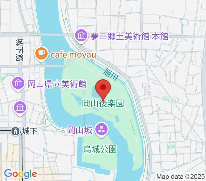 岡山後楽園の地図