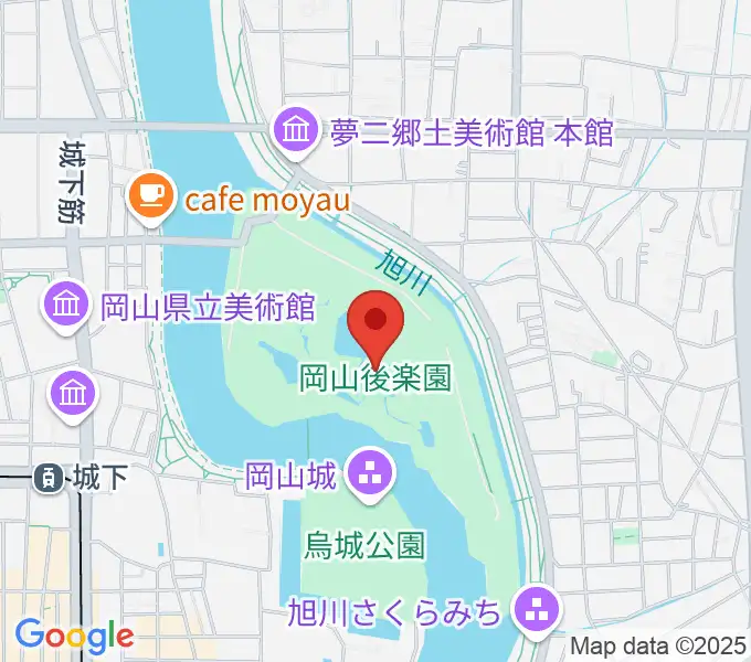 岡山後楽園の地図