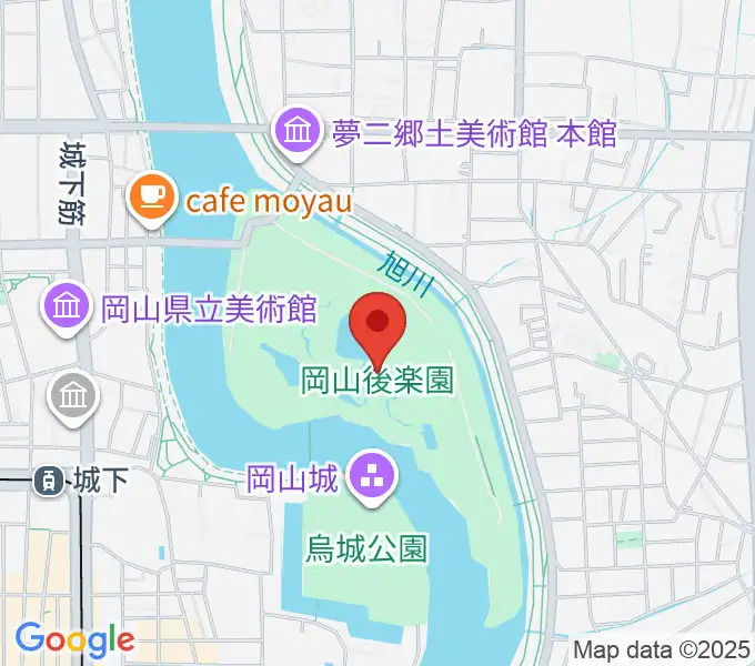 岡山後楽園の地図
